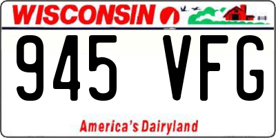 WI license plate 945VFG