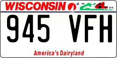 WI license plate 945VFH