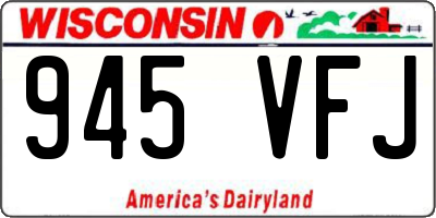 WI license plate 945VFJ