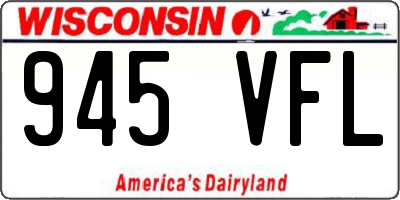 WI license plate 945VFL
