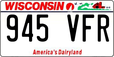 WI license plate 945VFR