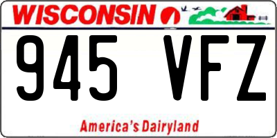 WI license plate 945VFZ