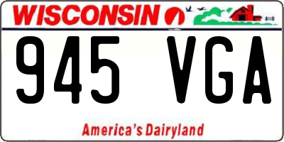 WI license plate 945VGA