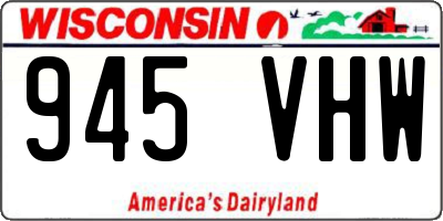WI license plate 945VHW