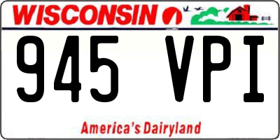 WI license plate 945VPI