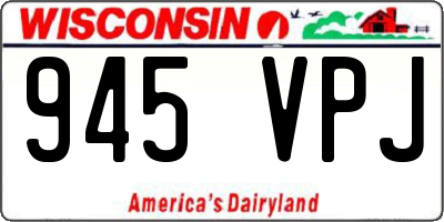 WI license plate 945VPJ