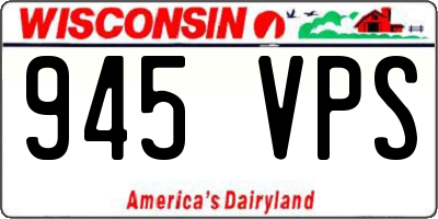 WI license plate 945VPS