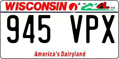 WI license plate 945VPX