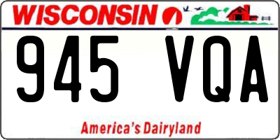 WI license plate 945VQA