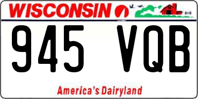 WI license plate 945VQB