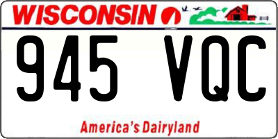 WI license plate 945VQC