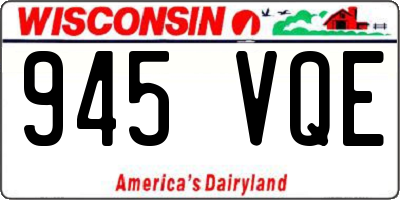 WI license plate 945VQE