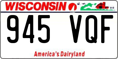 WI license plate 945VQF