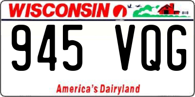 WI license plate 945VQG