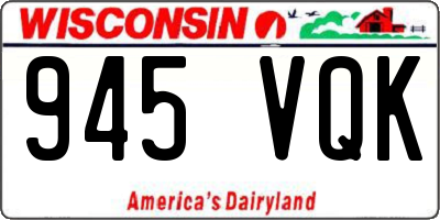 WI license plate 945VQK