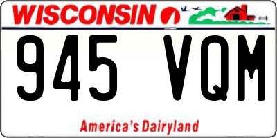 WI license plate 945VQM