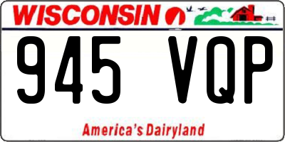 WI license plate 945VQP