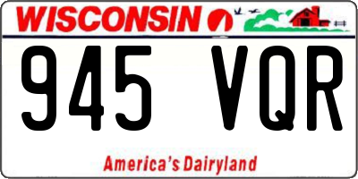 WI license plate 945VQR