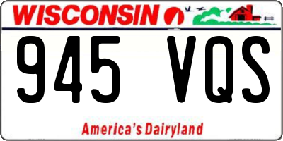 WI license plate 945VQS