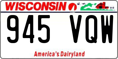 WI license plate 945VQW