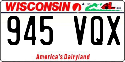WI license plate 945VQX