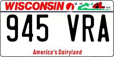 WI license plate 945VRA