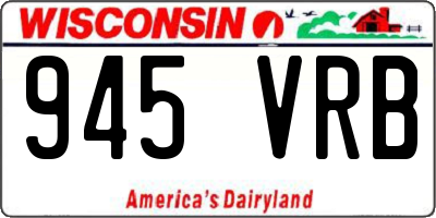 WI license plate 945VRB