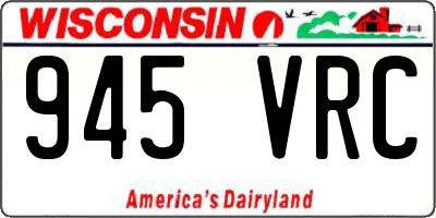 WI license plate 945VRC