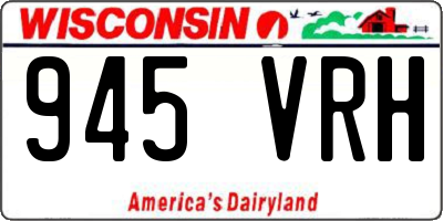 WI license plate 945VRH