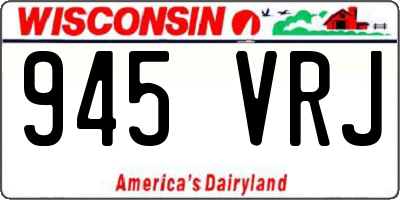 WI license plate 945VRJ