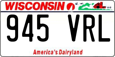 WI license plate 945VRL