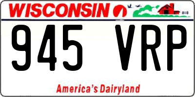 WI license plate 945VRP