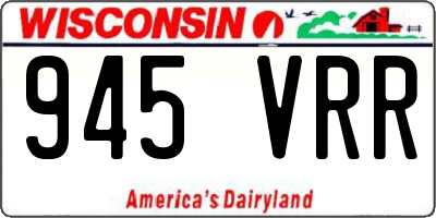 WI license plate 945VRR