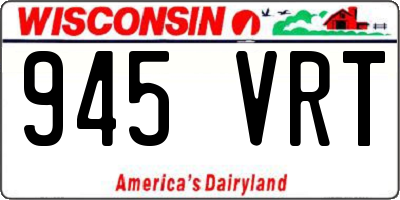 WI license plate 945VRT
