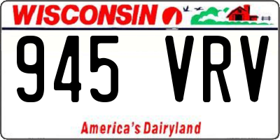 WI license plate 945VRV