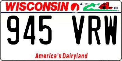 WI license plate 945VRW