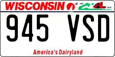 WI license plate 945VSD
