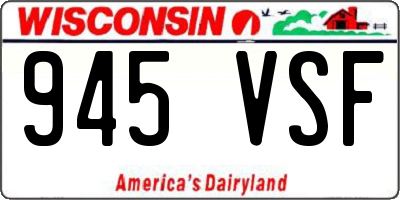 WI license plate 945VSF