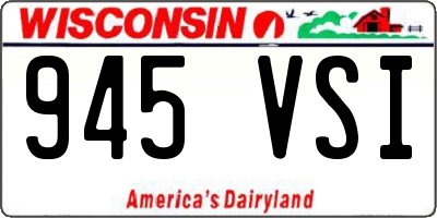WI license plate 945VSI