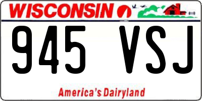 WI license plate 945VSJ