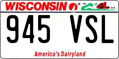WI license plate 945VSL