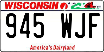WI license plate 945WJF