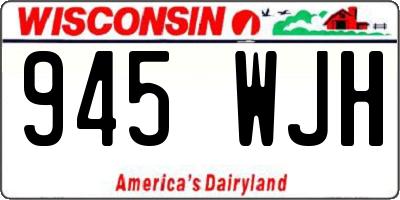 WI license plate 945WJH