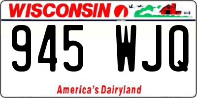 WI license plate 945WJQ