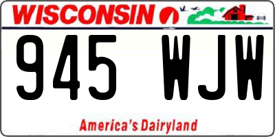WI license plate 945WJW