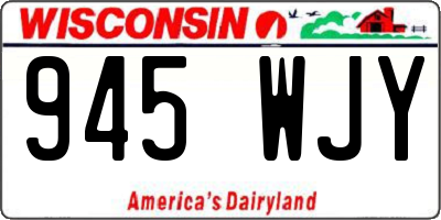 WI license plate 945WJY