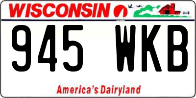 WI license plate 945WKB