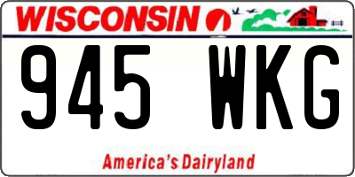 WI license plate 945WKG