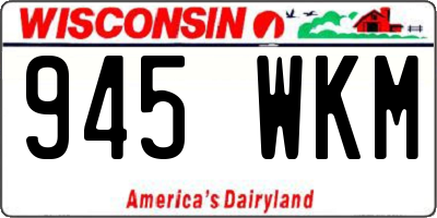 WI license plate 945WKM