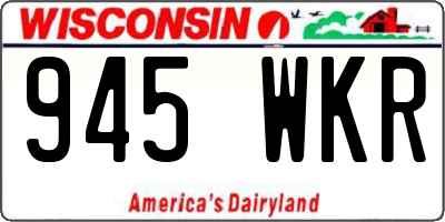 WI license plate 945WKR